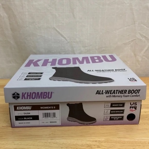 New Khombu Dusk Women's All Weather Memory Foam Water Repellant Boot Lined - Picture 3 of 6